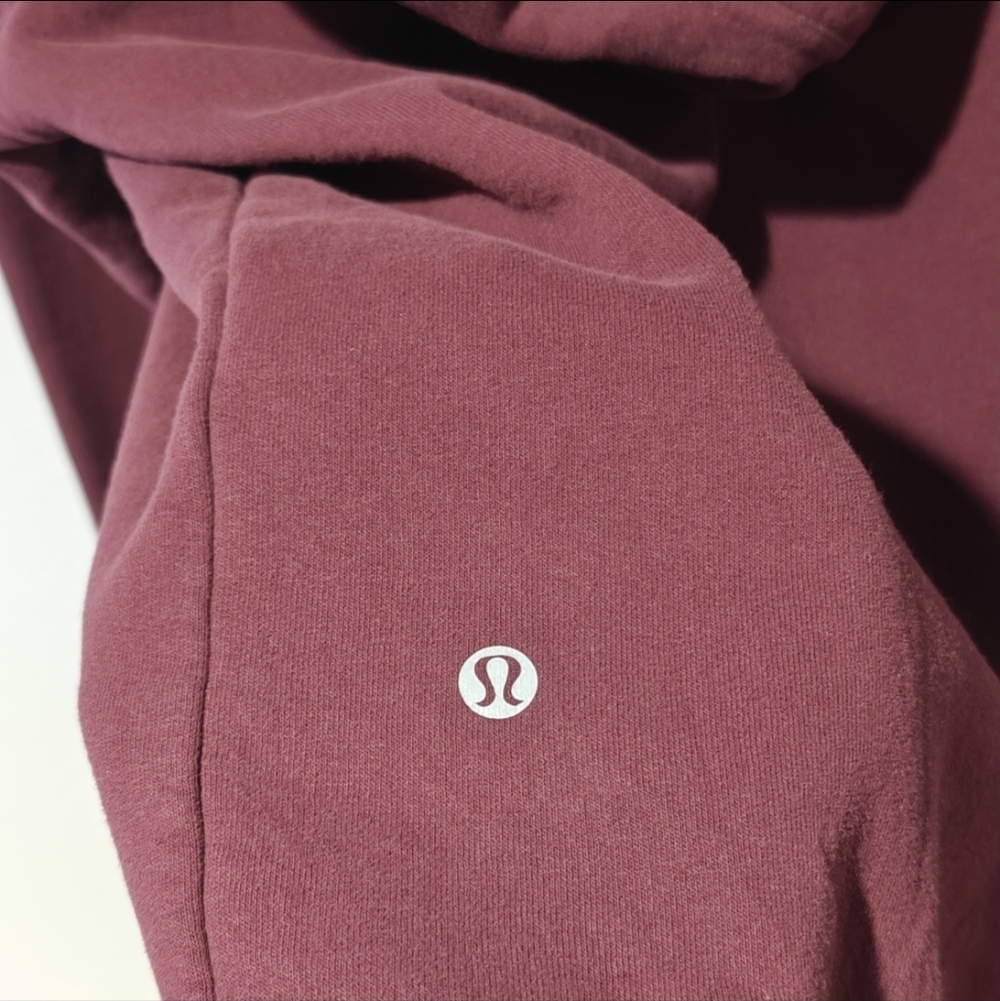 Pull Tag Lululemon All Yours Hoodie Maroon Red Size 4 Pullover - Picture 5 of 6